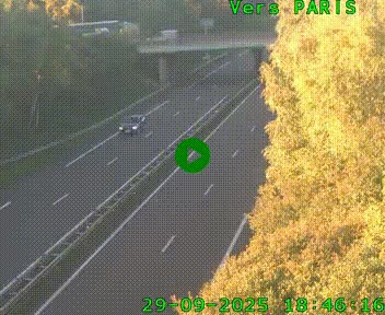 <h2>Caméra routière sur l'autoroute A20 au nord de Limoges, à la jonction avec la N520. Vue orientée vers Paris</h2>