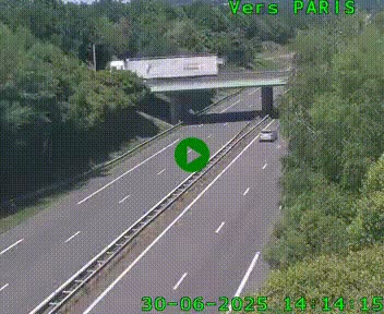 <h2>Caméra routière sur l'autoroute A20 au nord de Limoges, à la jonction avec la N520. Vue orientée vers Paris</h2>