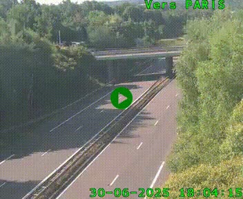 <h2>Caméra routière sur l'autoroute A20 au nord de Limoges, à la jonction avec la N520. Vue orientée vers Paris</h2>