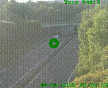 <h2>Caméra routière sur l'autoroute A20 au nord de Limoges, à la jonction avec la N520. Vue orientée vers Paris</h2>