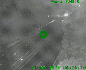 <h2>Caméra routière sur l'autoroute A20 au nord de Limoges, à la jonction avec la N520. Vue orientée vers Paris</h2>
