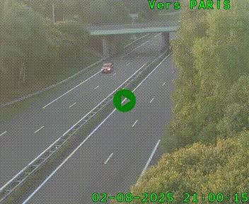 <h2>Caméra routière sur l'autoroute A20 au nord de Limoges, à la jonction avec la N520. Vue orientée vers Paris</h2>