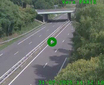 <h2>Caméra routière sur l'autoroute A20 au nord de Limoges, à la jonction avec la N520. Vue orientée vers Paris</h2>