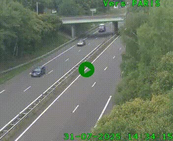 <h2>Caméra routière sur l'autoroute A20 au nord de Limoges, à la jonction avec la N520. Vue orientée vers Paris</h2>