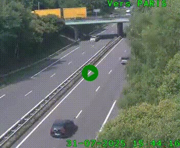 <h2>Caméra routière sur l'autoroute A20 au nord de Limoges, à la jonction avec la N520. Vue orientée vers Paris</h2>