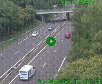 <h2>Caméra routière sur l'autoroute A20 au nord de Limoges, à la jonction avec la N520. Vue orientée vers Paris</h2>