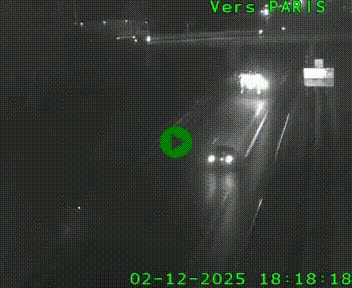 <h2>Caméra routière sur l'autoroute A20 au nord de Limoges, à la jonction avec la N520. Vue orientée vers Paris</h2>