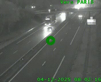 <h2>Caméra routière sur l'autoroute A20 au nord de Limoges, à la jonction avec la N520. Vue orientée vers Paris</h2>