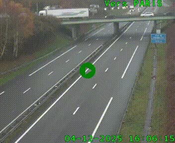 <h2>Caméra routière sur l'autoroute A20 au nord de Limoges, à la jonction avec la N520. Vue orientée vers Paris</h2>