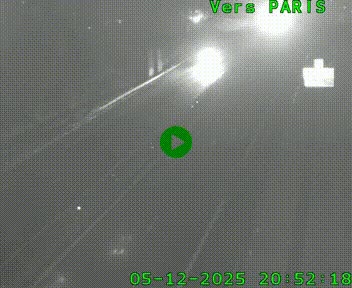 <h2>Caméra routière sur l'autoroute A20 au nord de Limoges, à la jonction avec la N520. Vue orientée vers Paris</h2>