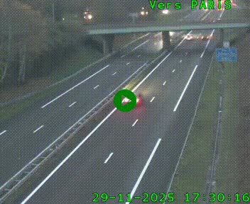 <h2>Caméra routière sur l'autoroute A20 au nord de Limoges, à la jonction avec la N520. Vue orientée vers Paris</h2>