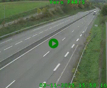 Caméra routière sur l'autoroute A20 à Saint-Hilaire-Bonneval, au sud de Limoges. Vue orientée vers Paris