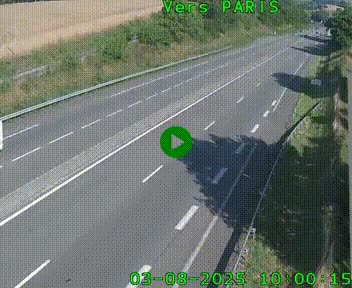 Caméra routière sur l'autoroute A20 à Saint-Hilaire-Bonneval, au sud de Limoges. Vue orientée vers Paris