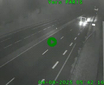 Caméra routière sur l'autoroute A20 à Saint-Hilaire-Bonneval, au sud de Limoges. Vue orientée vers Paris