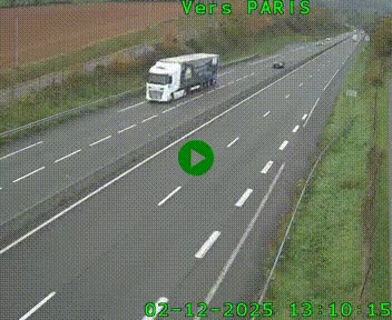 <h2>Caméra routière sur l'autoroute A20 à Saint-Hilaire-Bonneval, au sud de Limoges. Vue orientée vers Paris</h2>