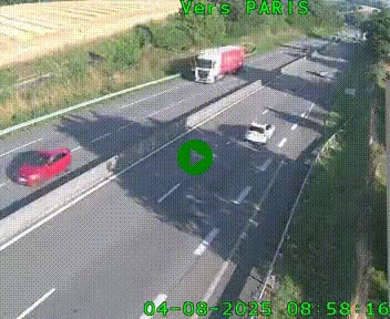 <h2>Caméra routière sur l'autoroute A20 à Saint-Hilaire-Bonneval, au sud de Limoges. Vue orientée vers Paris</h2>