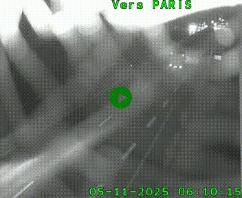 Caméra routière sur l'autoroute A20 à Saint-Hilaire-Bonneval, au sud de Limoges. Vue orientée vers Paris