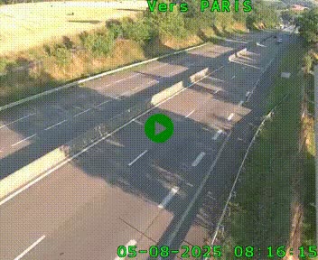 <h2>Caméra routière sur l'autoroute A20 à Saint-Hilaire-Bonneval, au sud de Limoges. Vue orientée vers Paris</h2>