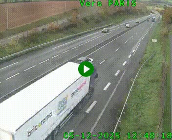 <h2>Caméra routière sur l'autoroute A20 à Saint-Hilaire-Bonneval, au sud de Limoges. Vue orientée vers Paris</h2>