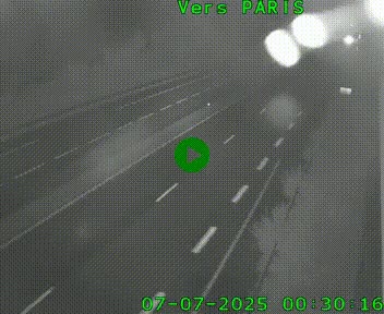 Caméra routière sur l'autoroute A20 à Saint-Hilaire-Bonneval, au sud de Limoges. Vue orientée vers Paris