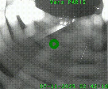 Caméra routière sur l'autoroute A20 à Saint-Hilaire-Bonneval, au sud de Limoges. Vue orientée vers Paris