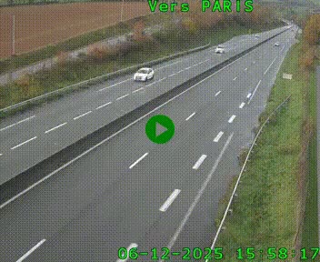 <h2>Caméra routière sur l'autoroute A20 à Saint-Hilaire-Bonneval, au sud de Limoges. Vue orientée vers Paris</h2>