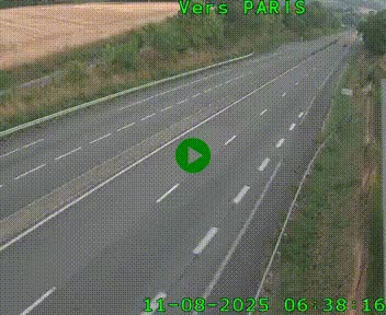 Caméra routière sur l'autoroute A20 à Saint-Hilaire-Bonneval, au sud de Limoges. Vue orientée vers Paris