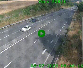 Caméra routière sur l'autoroute A20 à Saint-Hilaire-Bonneval, au sud de Limoges. Vue orientée vers Paris