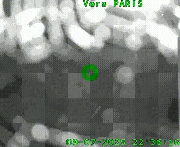 Caméra routière sur l'autoroute A20 à Saint-Hilaire-Bonneval, au sud de Limoges. Vue orientée vers Paris