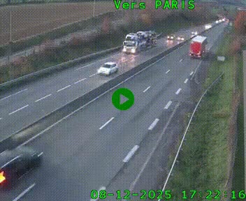 <h2>Caméra routière sur l'autoroute A20 à Saint-Hilaire-Bonneval, au sud de Limoges. Vue orientée vers Paris</h2>