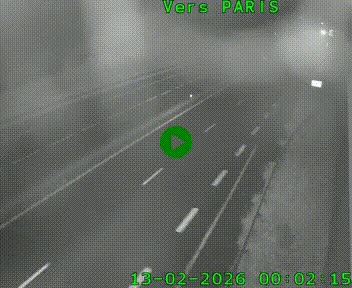 Caméra routière sur l'autoroute A20 à Saint-Hilaire-Bonneval, au sud de Limoges. Vue orientée vers Paris