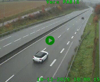 <h2>Caméra routière sur l'autoroute A20 à Saint-Hilaire-Bonneval, au sud de Limoges. Vue orientée vers Paris</h2>
