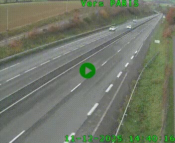 <h2>Caméra routière sur l'autoroute A20 à Saint-Hilaire-Bonneval, au sud de Limoges. Vue orientée vers Paris</h2>