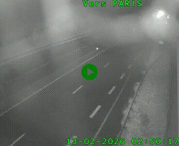 Caméra routière sur l'autoroute A20 à Saint-Hilaire-Bonneval, au sud de Limoges. Vue orientée vers Paris