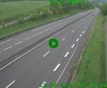 <h2>Caméra routière sur l'autoroute A20 à Saint-Hilaire-Bonneval, au sud de Limoges. Vue orientée vers Paris</h2>