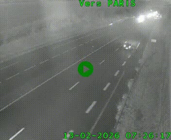Caméra routière sur l'autoroute A20 à Saint-Hilaire-Bonneval, au sud de Limoges. Vue orientée vers Paris