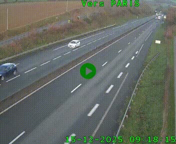 <h2>Caméra routière sur l'autoroute A20 à Saint-Hilaire-Bonneval, au sud de Limoges. Vue orientée vers Paris</h2>