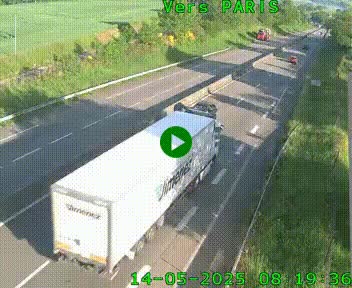 <h2>Caméra routière sur l'autoroute A20 à Saint-Hilaire-Bonneval, au sud de Limoges. Vue orientée vers Paris</h2>