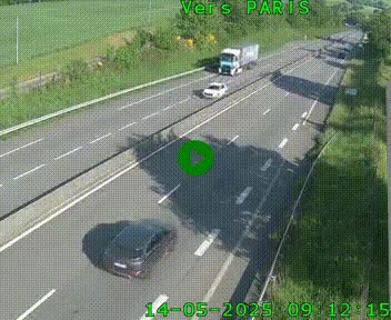 <h2>Caméra routière sur l'autoroute A20 à Saint-Hilaire-Bonneval, au sud de Limoges. Vue orientée vers Paris</h2>