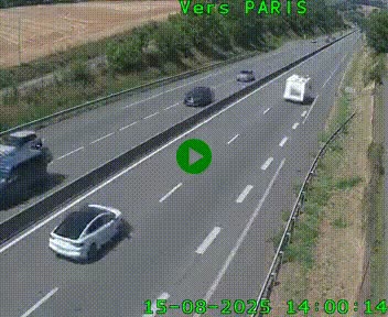 <h2>Caméra routière sur l'autoroute A20 à Saint-Hilaire-Bonneval, au sud de Limoges. Vue orientée vers Paris</h2>