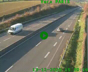 <h2>Caméra routière sur l'autoroute A20 à Saint-Hilaire-Bonneval, au sud de Limoges. Vue orientée vers Paris</h2>