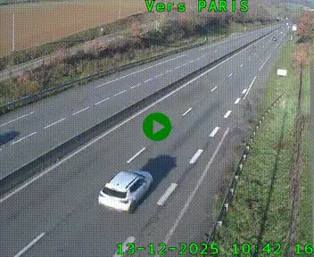 <h2>Caméra routière sur l'autoroute A20 à Saint-Hilaire-Bonneval, au sud de Limoges. Vue orientée vers Paris</h2>