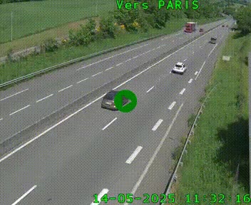 <h2>Caméra routière sur l'autoroute A20 à Saint-Hilaire-Bonneval, au sud de Limoges. Vue orientée vers Paris</h2>