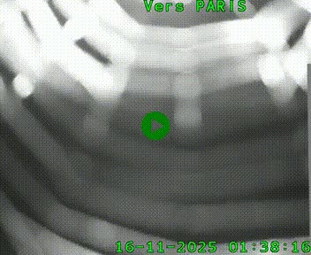 Caméra routière sur l'autoroute A20 à Saint-Hilaire-Bonneval, au sud de Limoges. Vue orientée vers Paris