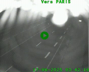 Caméra routière sur l'autoroute A20 à Saint-Hilaire-Bonneval, au sud de Limoges. Vue orientée vers Paris