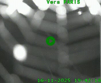 Caméra routière sur l'autoroute A20 à Saint-Hilaire-Bonneval, au sud de Limoges. Vue orientée vers Paris