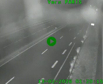 Caméra routière sur l'autoroute A20 à Saint-Hilaire-Bonneval, au sud de Limoges. Vue orientée vers Paris