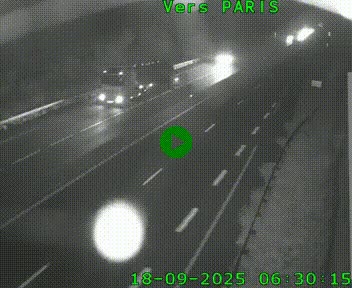 Caméra routière sur l'autoroute A20 à Saint-Hilaire-Bonneval, au sud de Limoges. Vue orientée vers Paris