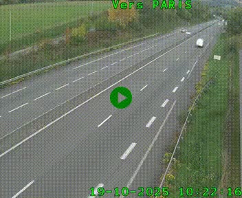 Caméra routière sur l'autoroute A20 à Saint-Hilaire-Bonneval, au sud de Limoges. Vue orientée vers Paris