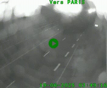 Caméra routière sur l'autoroute A20 à Saint-Hilaire-Bonneval, au sud de Limoges. Vue orientée vers Paris